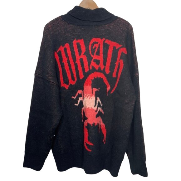 SPIRIT JERSEY | NWT Unisex Scorpion Wrath Knit Zip Front Sweater | Size L - Picture 7 of 12
